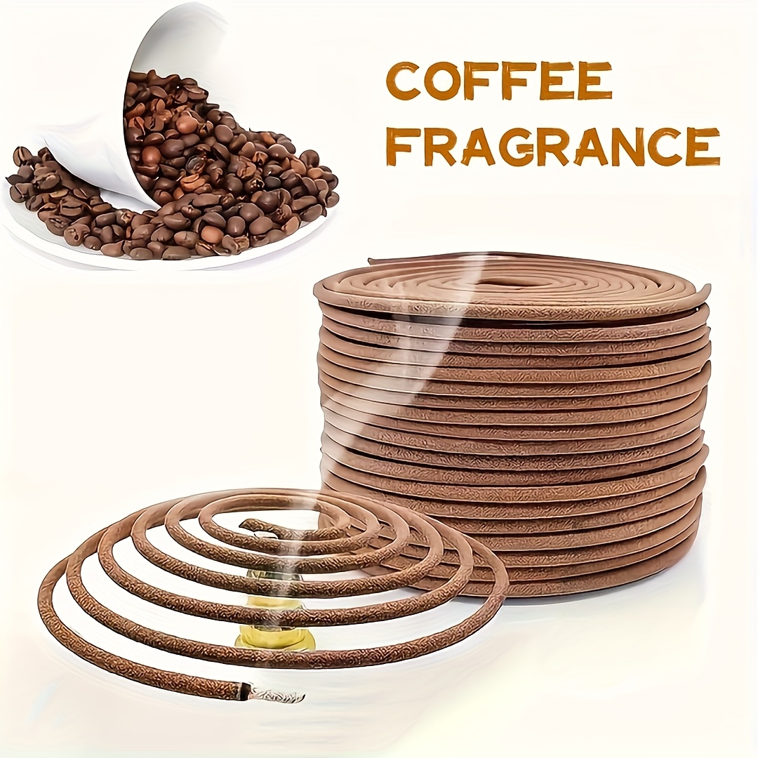 Quality Home Fragrance - 高品質のコーヒー香りのコイル香、スタンド付きのプレミアムな香りのホームフレグランス、ヨガ、瞑想、そして家の空気清浄に最適です。