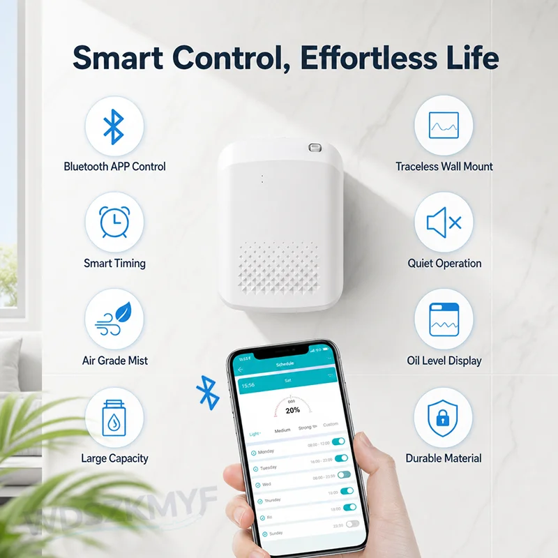 壁掛け式電動アロマディフューザー エッセンシャルオイル芳香機 - Home Fragrance Diffuser Electric のレビューと価格