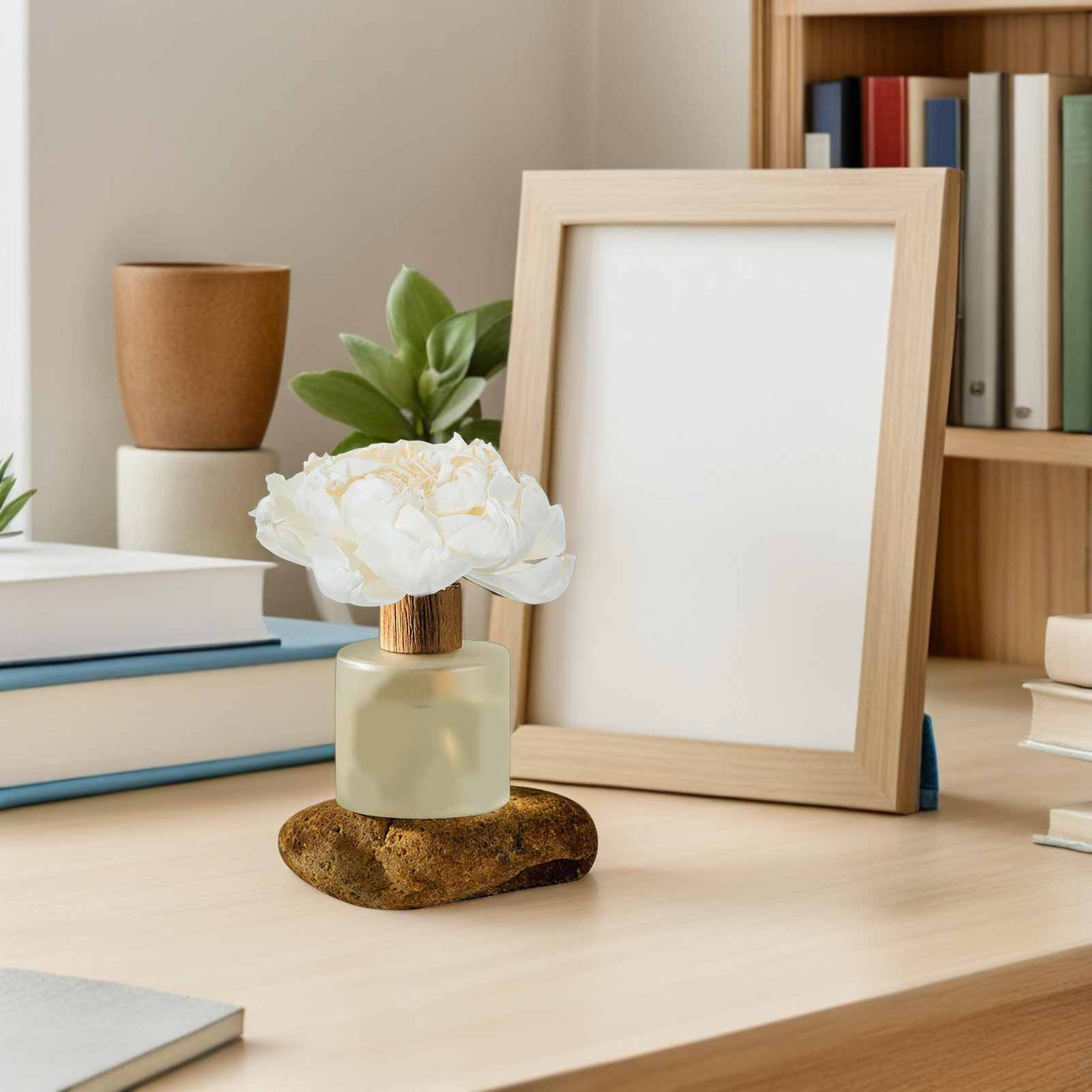 牡丹の花型フレグランスディフューザー 12cm 人工牡丹の花 - Fragrance Home Decor のレビューと価格