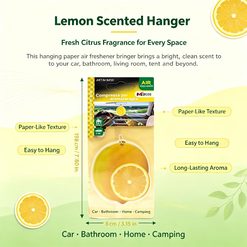 フルーツ型の車用芳香剤 8種類 吊り下げ式ペーパー香りカード - Fragrance Home Decor のレビューと価格