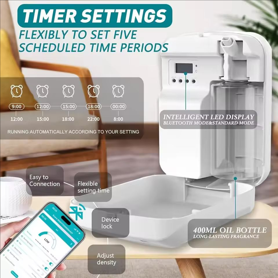 フレグランスディフューザー、アロマオイルディフューザー、電動 - Home Fragrance Diffuser Electric のレビューと価格
