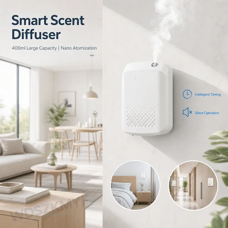 新しい電動壁掛け式芳香器、業務用エッセンシャルオイルアロマデ - Home Fragrance Diffuser Electric のレビューと価格