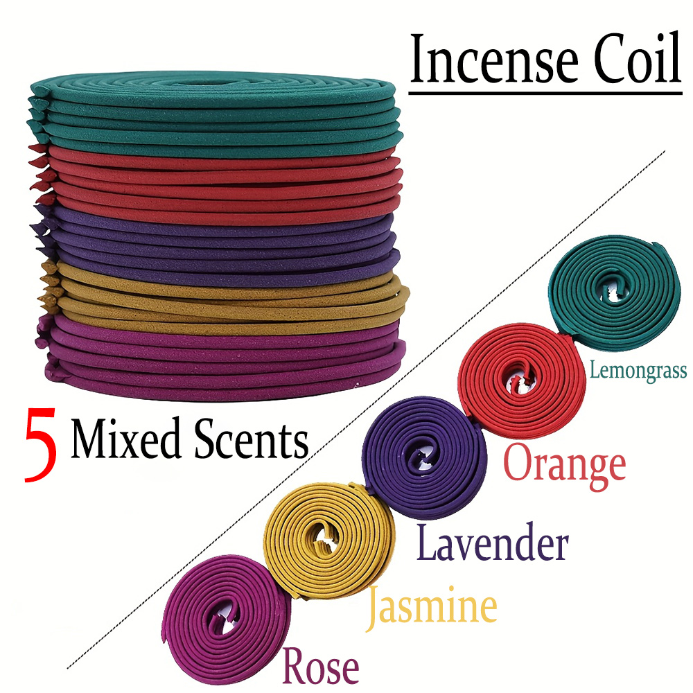 高品質クラシック螺旋香混合セット、6本入り。 直径3cmの手 - Home Fragrance Rose のレビューと価格